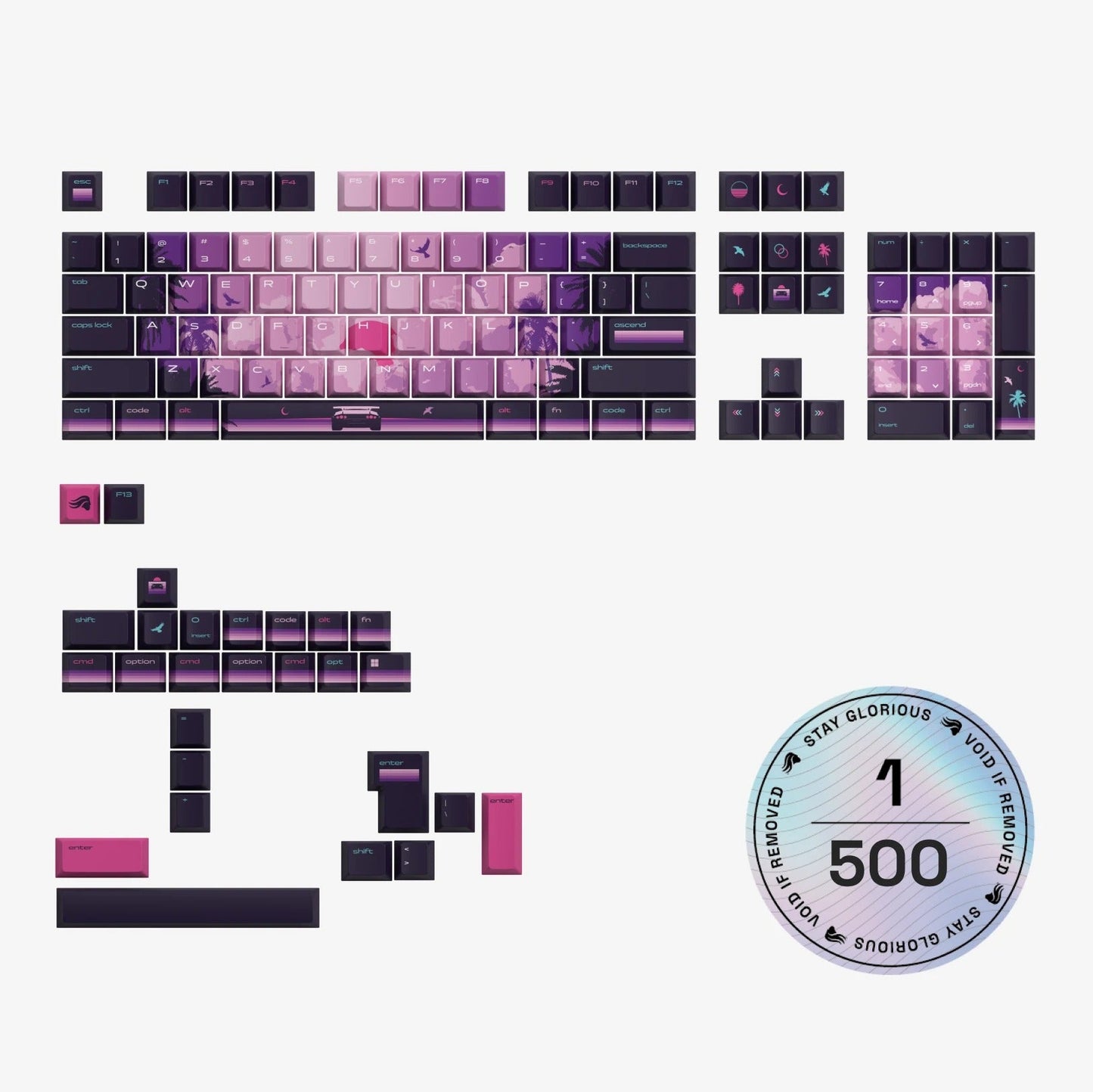 GPBT Synth Sunset Keycaps