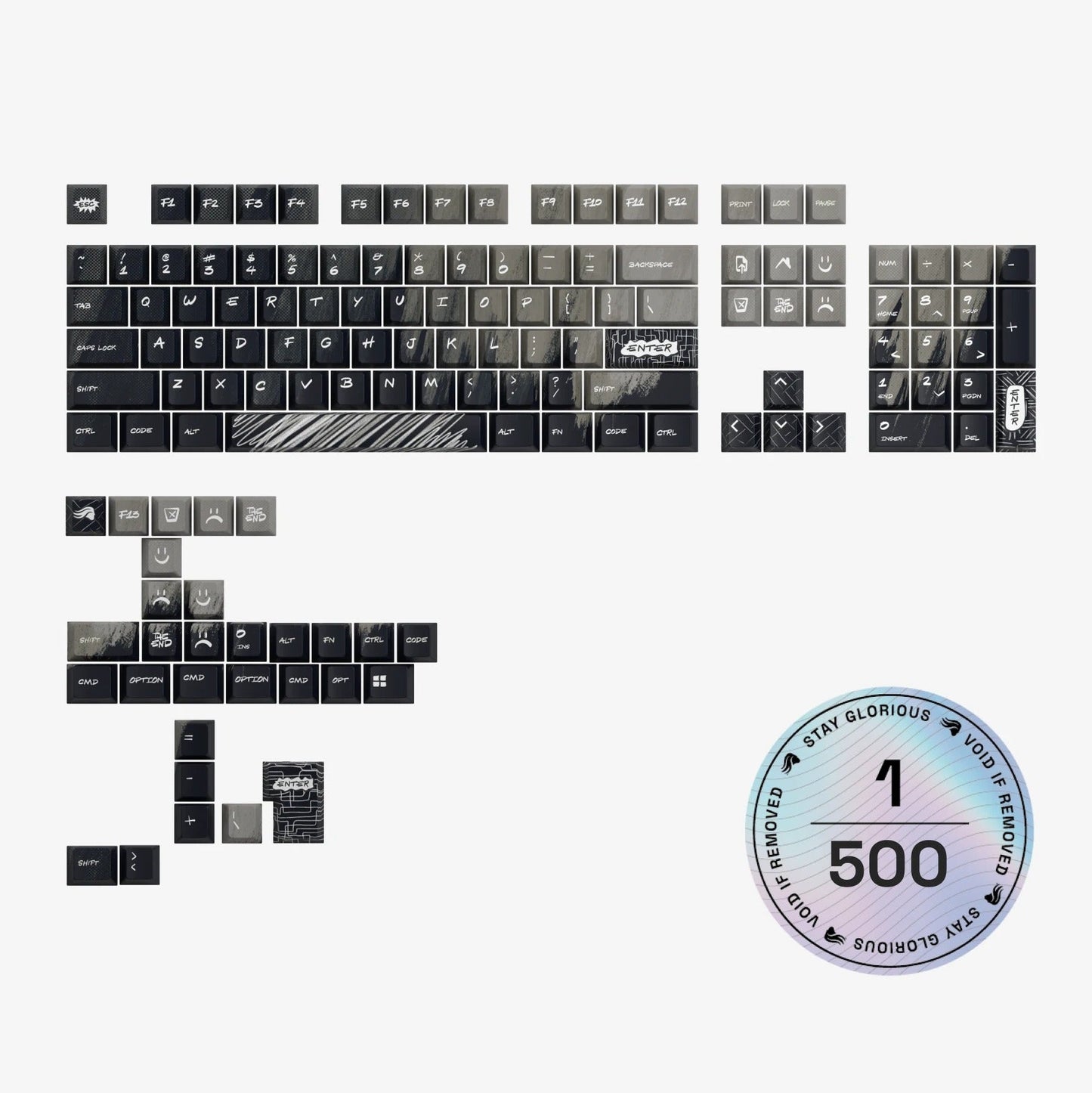 GPBT Ink Noir Keycaps