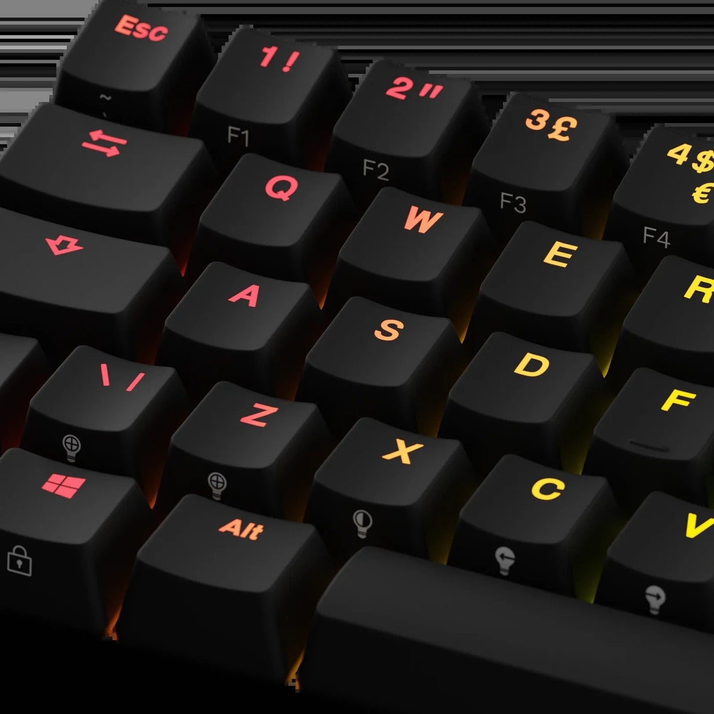 Keycaps Backlit Black UK