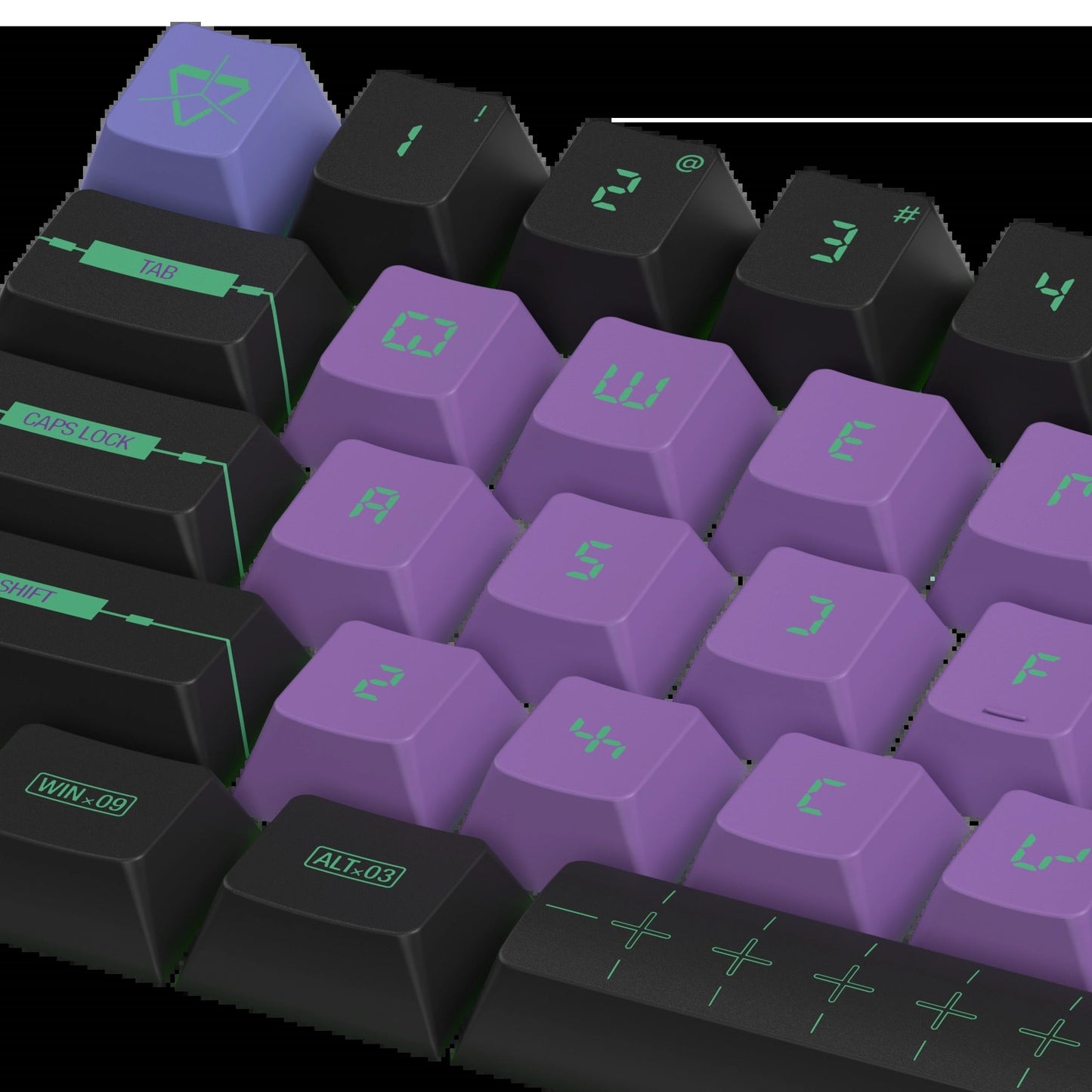 Keycaps Zero One US