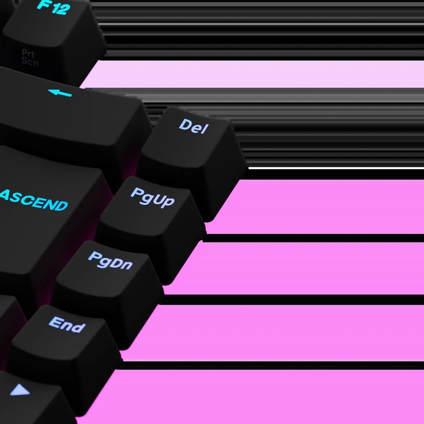Keycaps Backlit Black FR