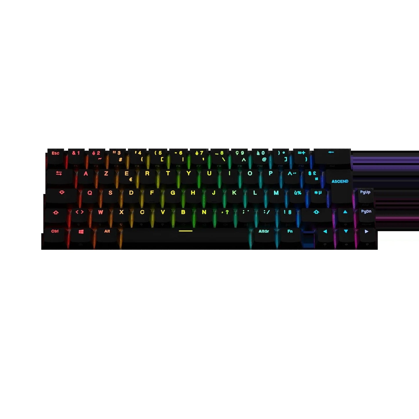 Keycaps Backlit Black FR