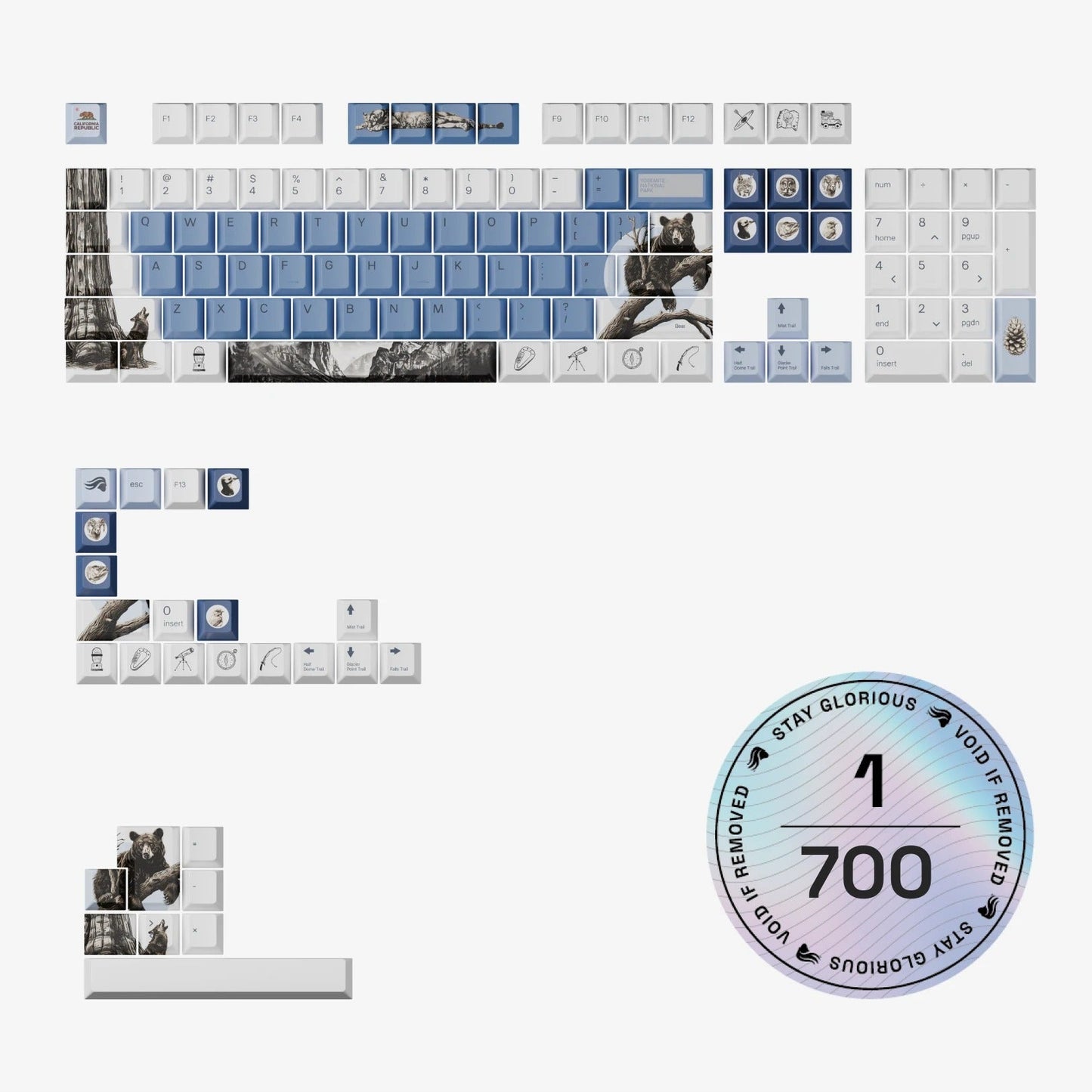 NPCA + Glorious GPBT National Parks Collection Keycaps