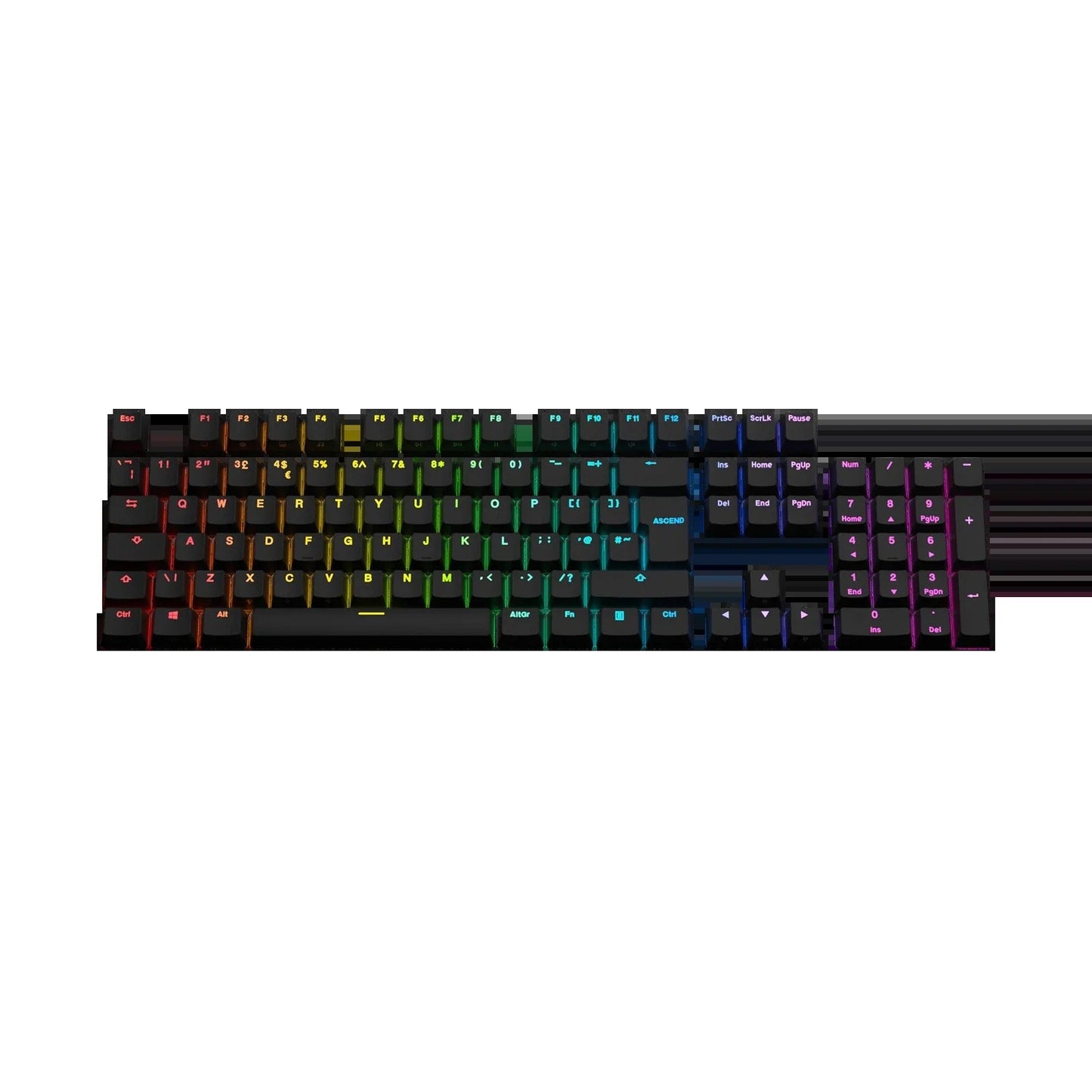 Keycaps Backlit Black UK