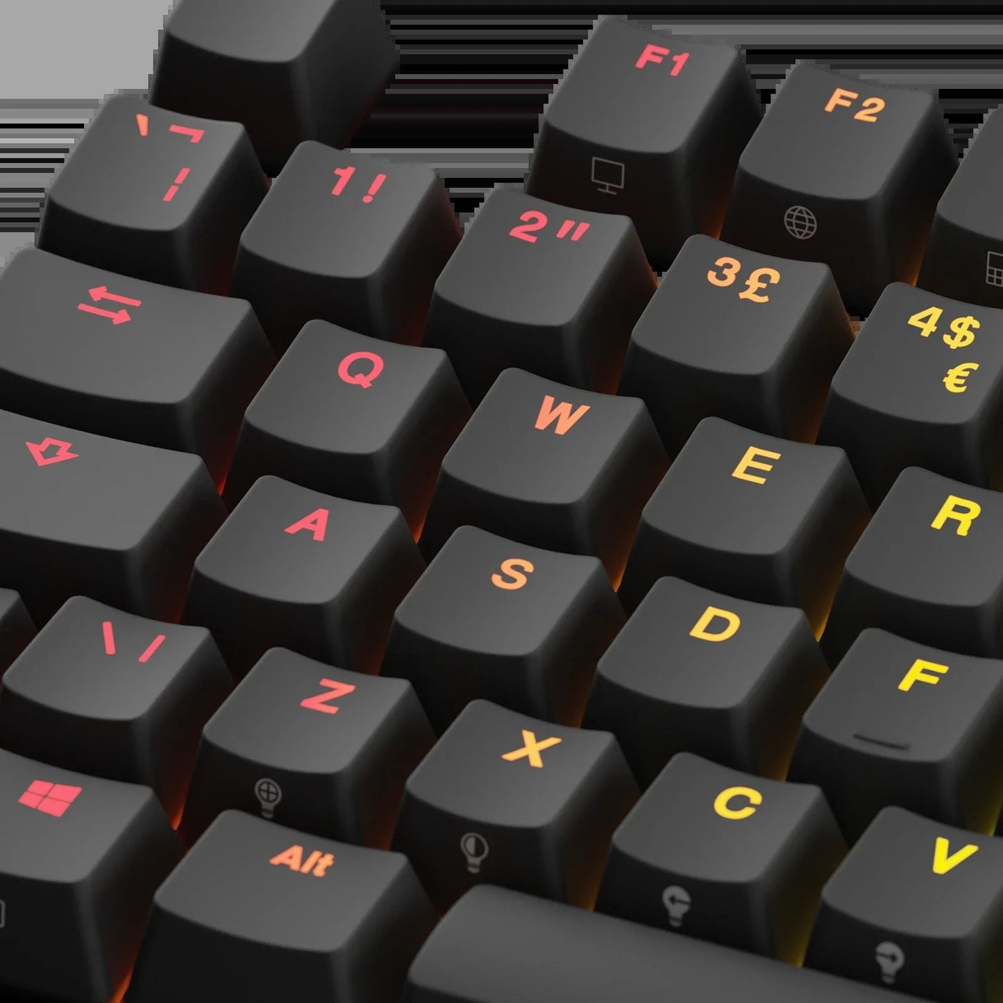 Keycaps Backlit Black UK