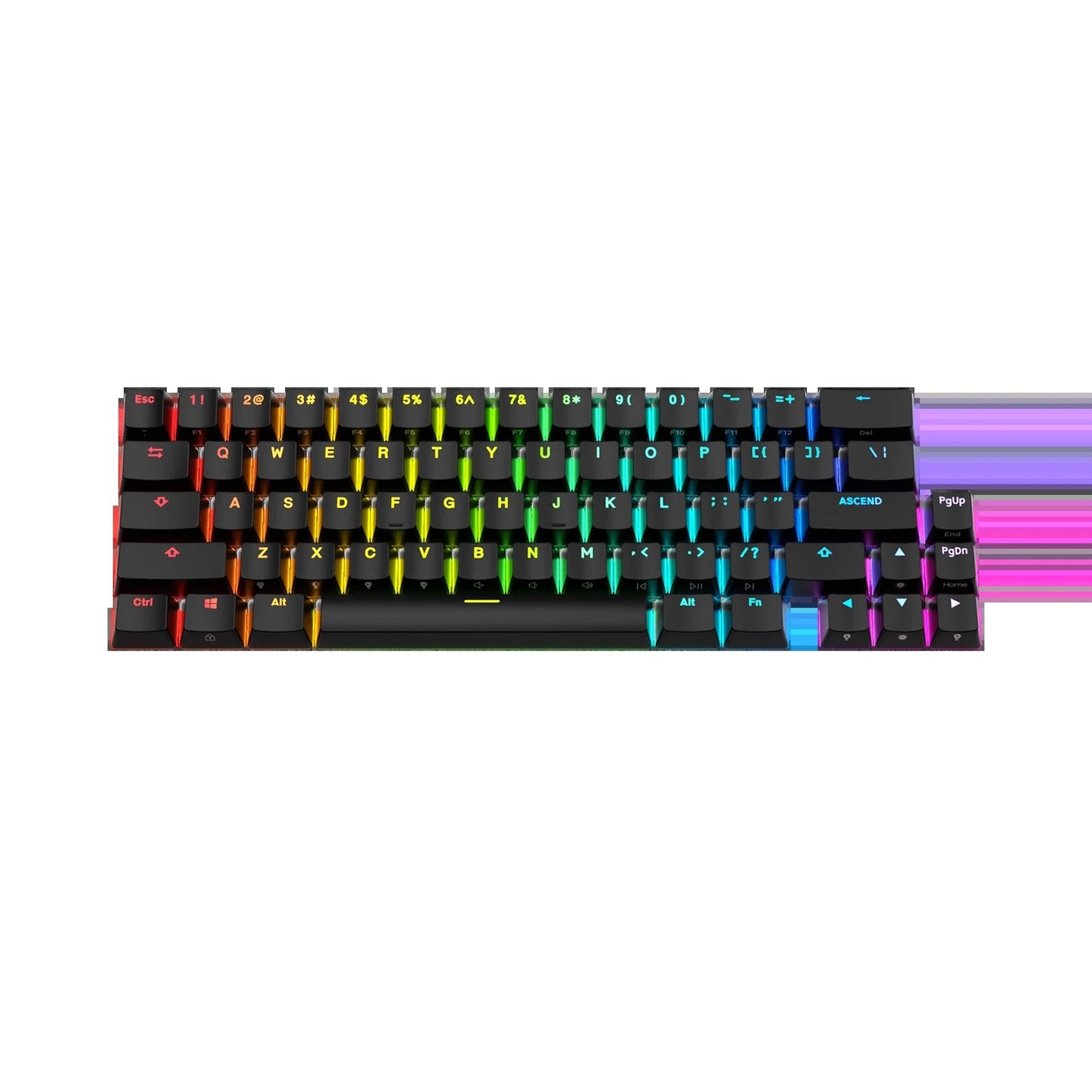 Keycaps Backlit Black US