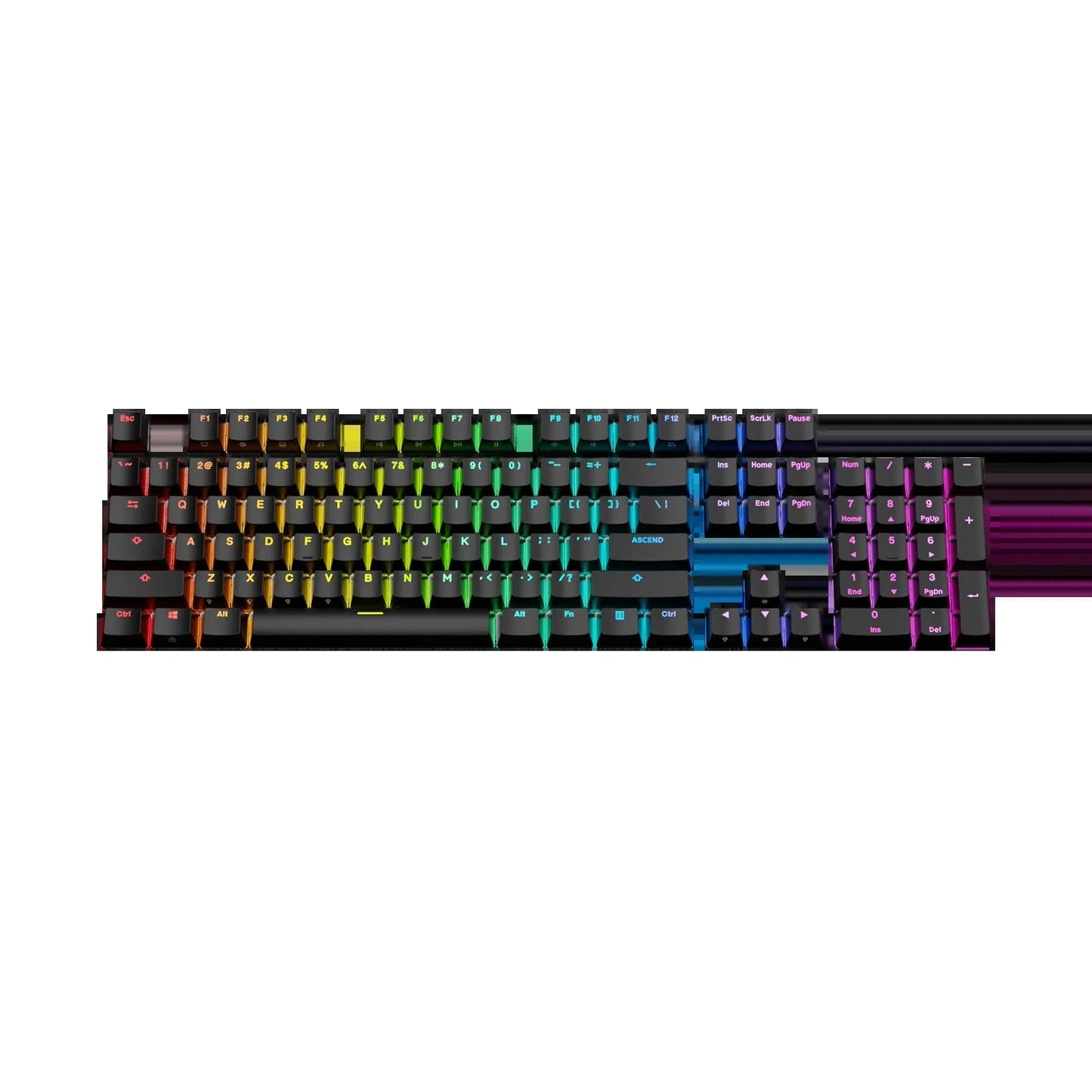 Keycaps Backlit Black US
