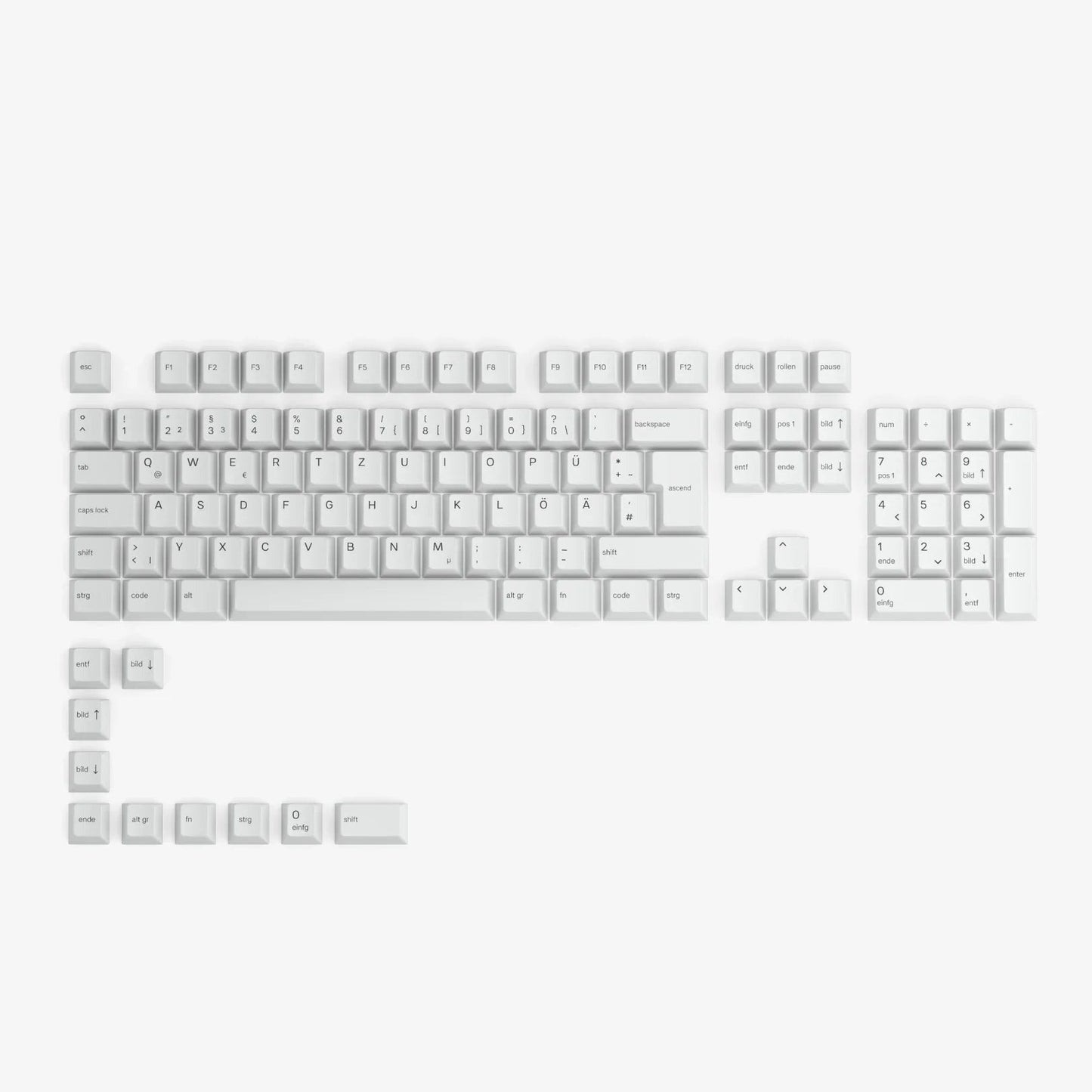 GPBT Arctic White Dye Sublimated Keycaps