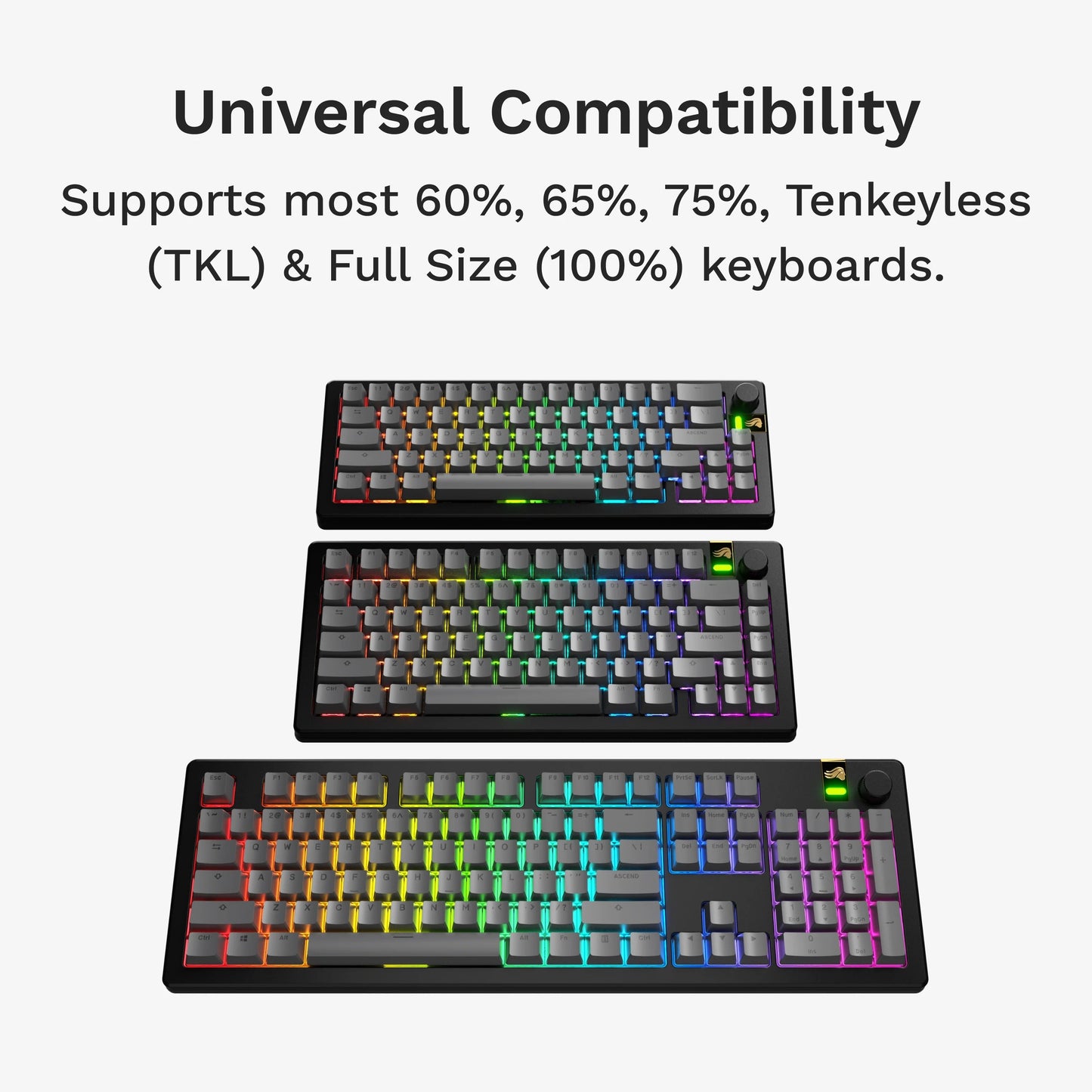 GPBT Armor Grey Basics Keycaps