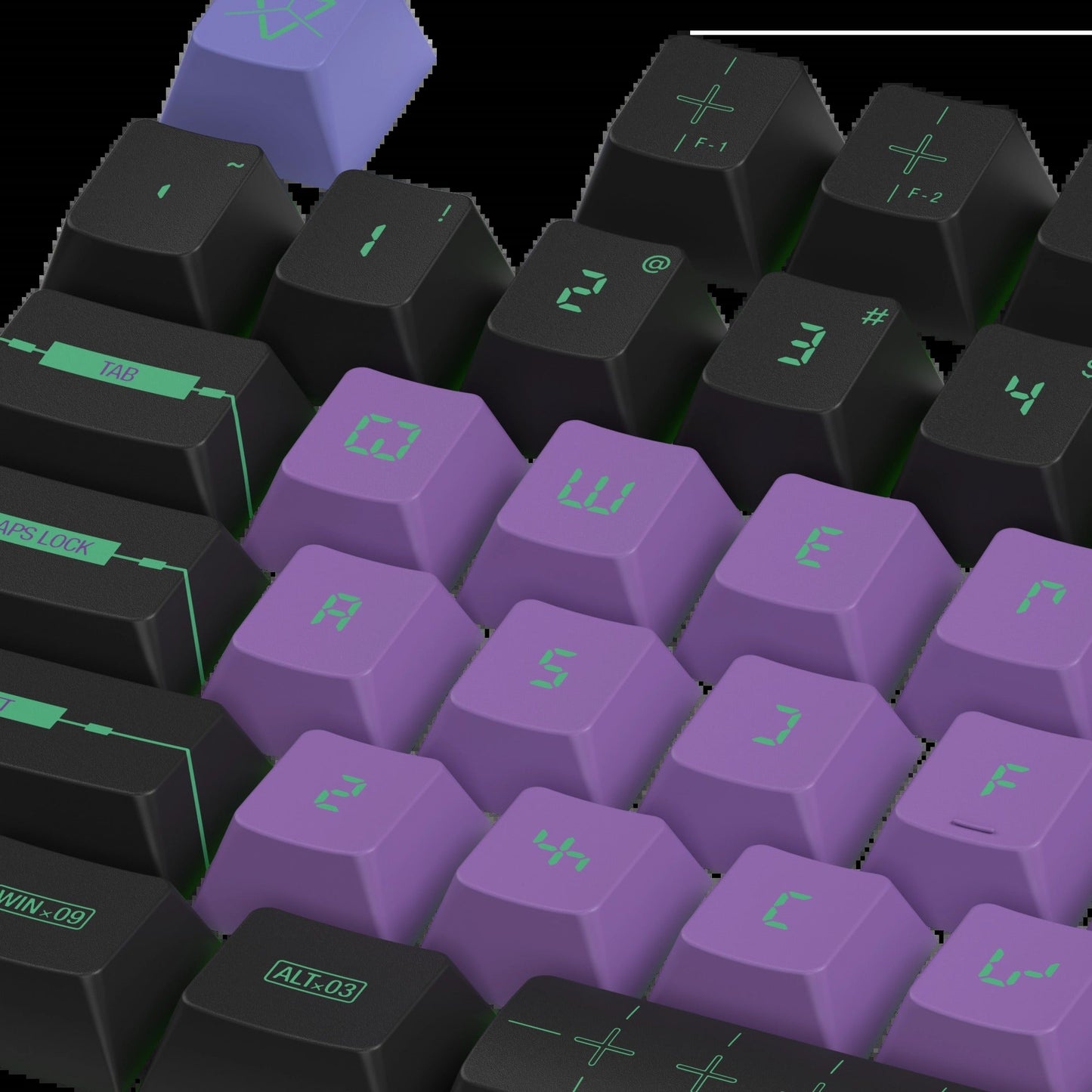 Keycaps Zero One US