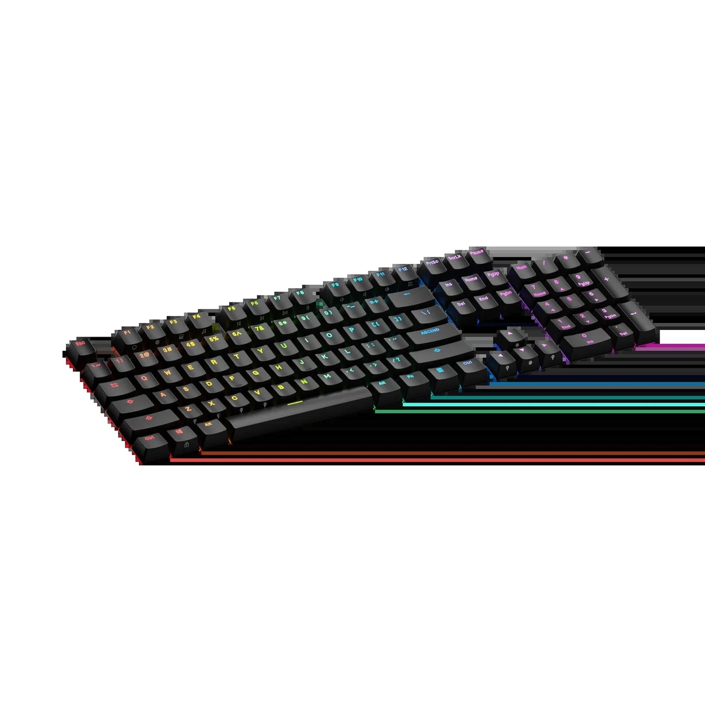 Keycaps Backlit Black US