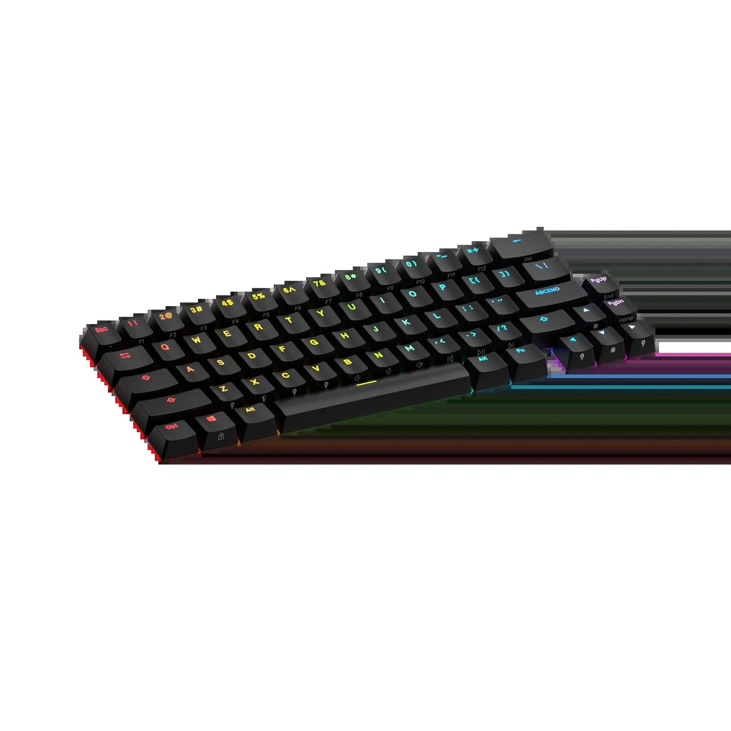 Keycaps Backlit Black US