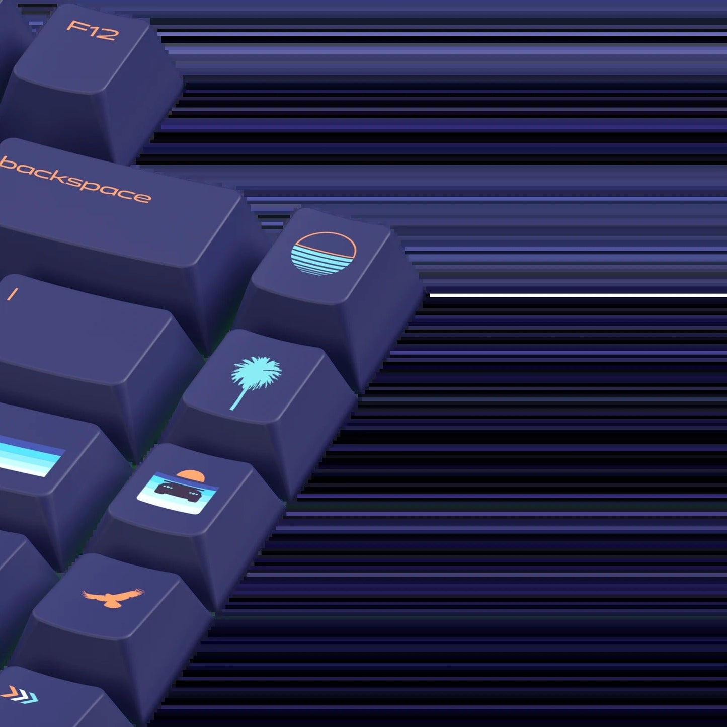 Keycaps Limited Edition Synth Sunrise US